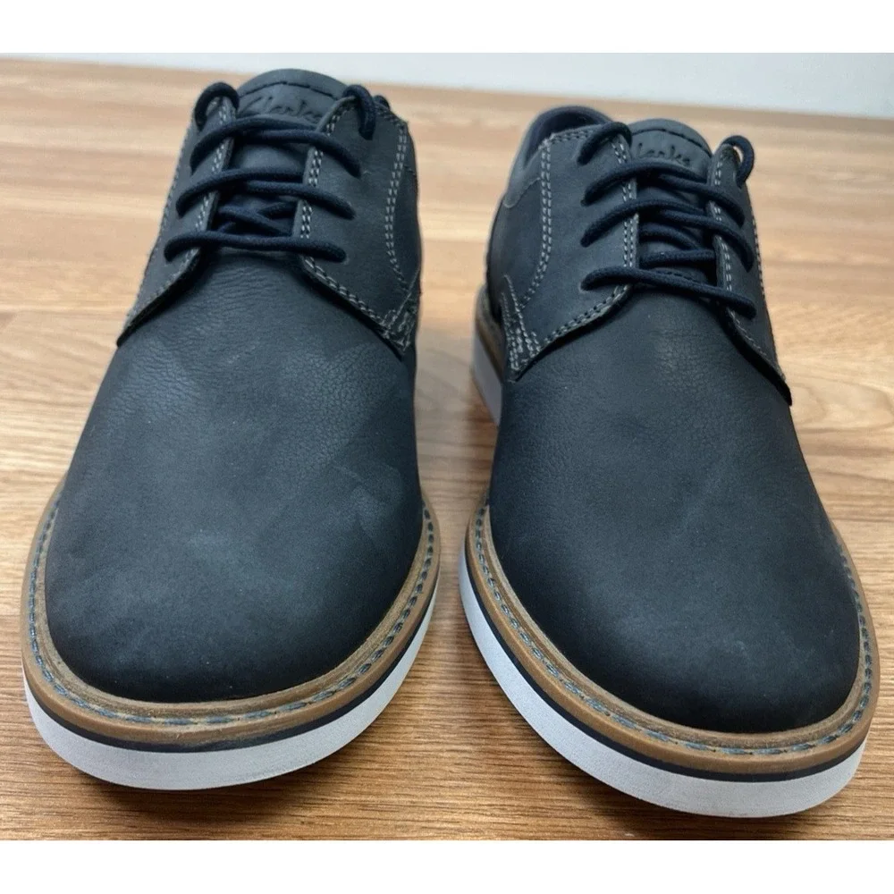 Clarks Radcliff Low Navy Blue Nubuck Men's Oxfords Comfort Shoes Size 7 NEW